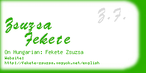 zsuzsa fekete business card